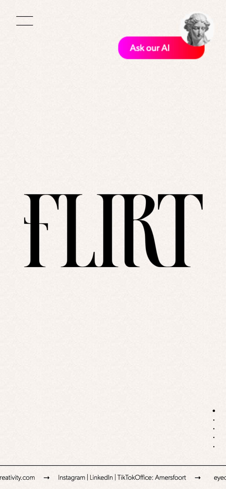 FLIRT Creativity — Mobiel: de agency-site op telefoonformaat